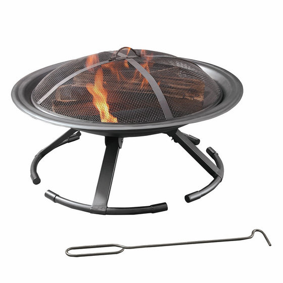 Pleasant Hearth Round Grab 'N Go Fire Pit, 26-Inch