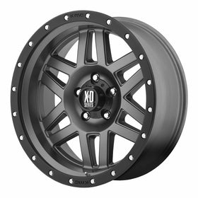 XD Series by KMC Wheels XD128 Machete Matte Gray Wheel with Black Ring (18x9"/6x135mm, 18mm offset)