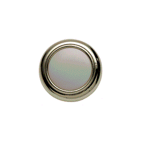 Amerock 244WPB Metal Finishes Knob Classic Plastic Insert White/Polished Brass, 1-1/4-Inch Diameter