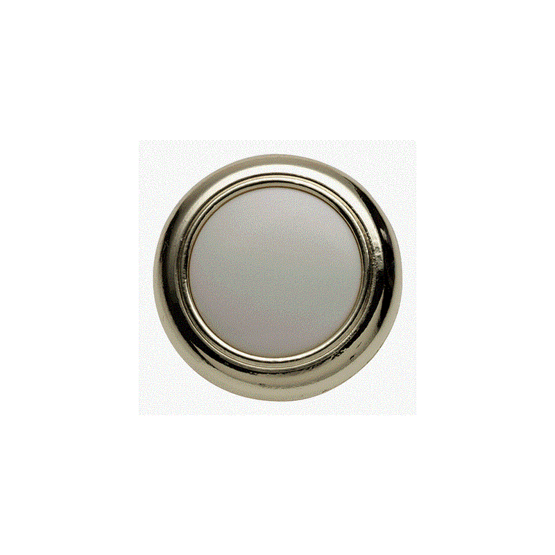 Amerock 244WPB Metal Finishes Knob Classic Plastic Insert White/Polished Brass, 1-1/4-Inch Diameter