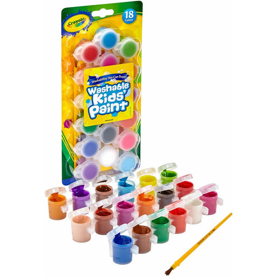 Crayola Washable Kid's Paint Assorted Colors 18 Each