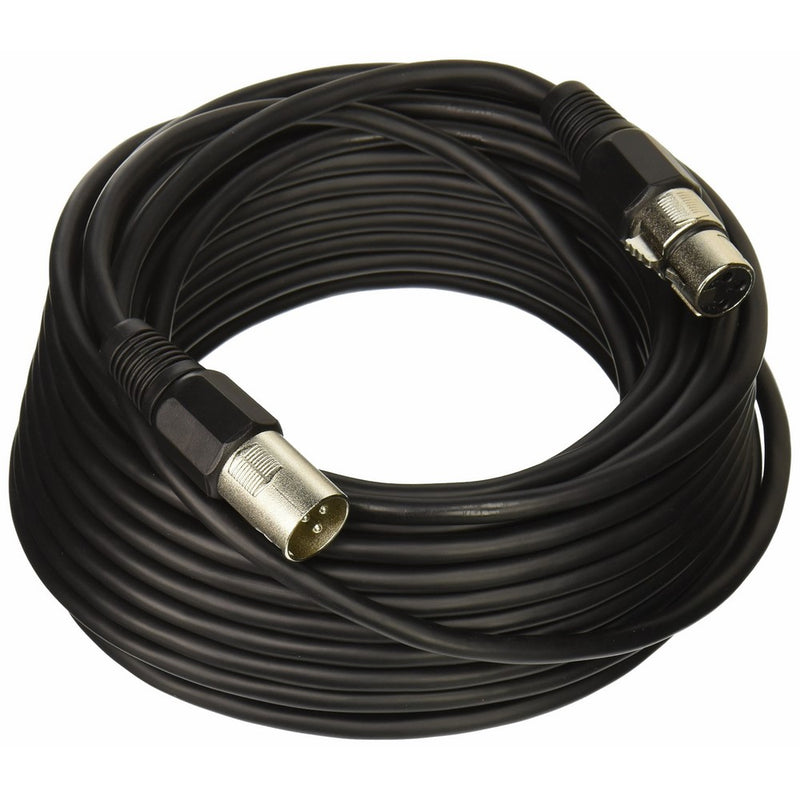 C2G 40062 Pro-Audio XLR Male to XLR Female Cable, Black (50 Feet, 15.24 Meters)