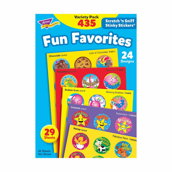 Trend T6491 Trend Stinky Stickers Variety Pack, Fun favorites, 435/pack