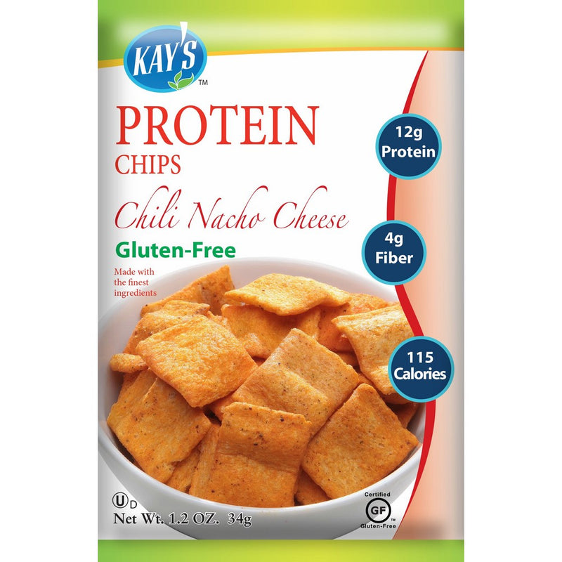 Kay's Naturals Protein Chips, Chili Nacho Cheese, Gluten-Free, 1.5 Ounce (Pack of 12)