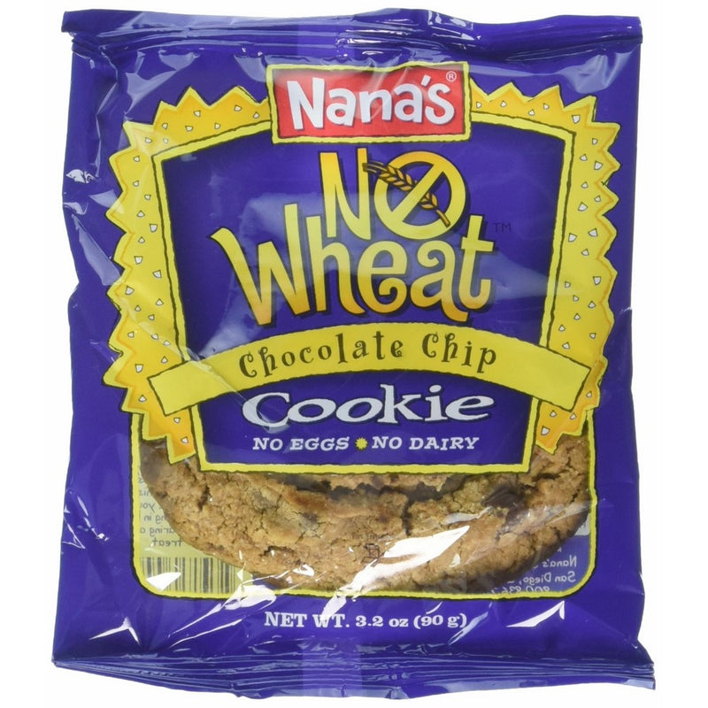 Nana's No Wheat Chocolate Chip Cookies, 3.2 Ounce Packages (Pack of 12)