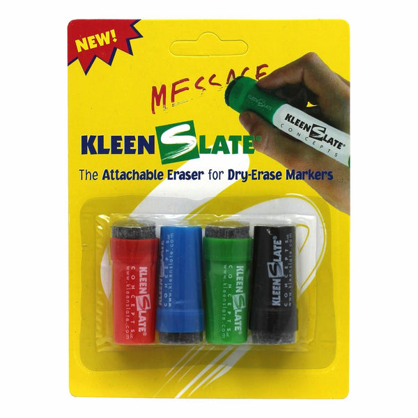 Kleenslate Concepts Llc. Kleenslate Attachable Erasers For Small Barrel Dry Erase Markers Whiteboard Accessories