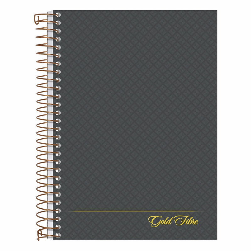 Ampad 20-803R, Gold Fibre Notebook, Medium Ruling, 7X5 Inches, Grey Cover, 100 Sheets