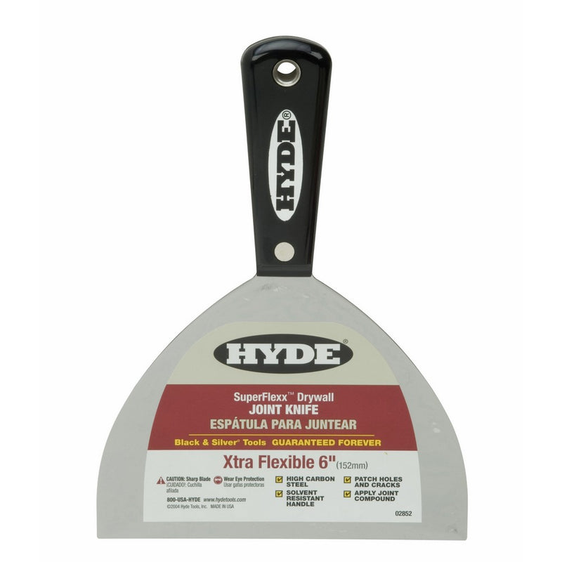 Hyde Tools 2852 6-Inch SuperFlexx Joint Knife, Black and Silver