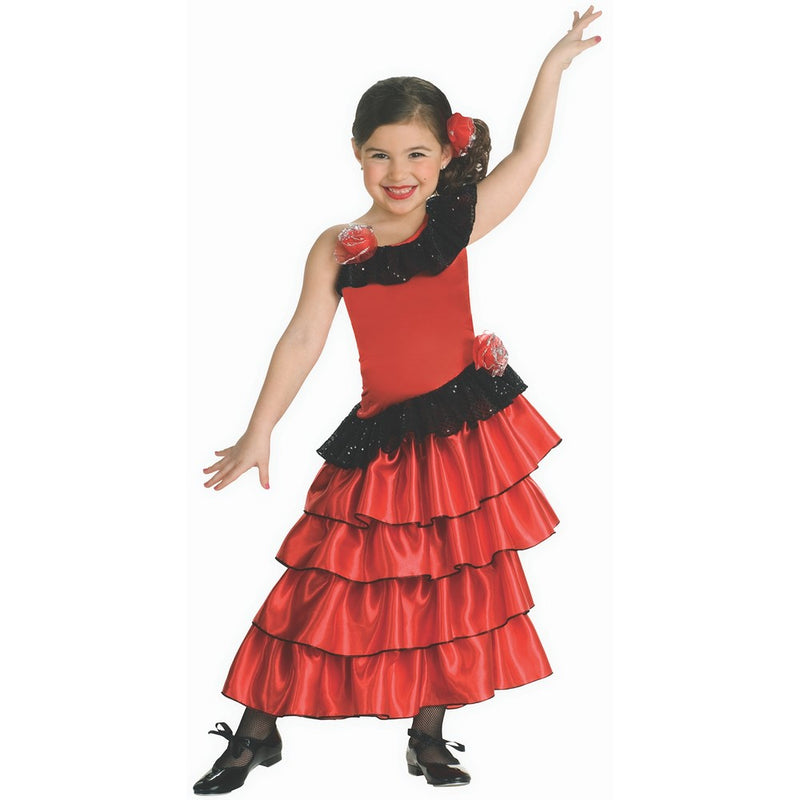 Rubie's Child's Red and Black Spanish Princess Costume, Large