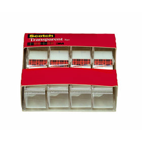 Scotch Transparent Tape, Clear Finish, Versatile, 3/4 x 850 Inches, 4 Rolls (4814)