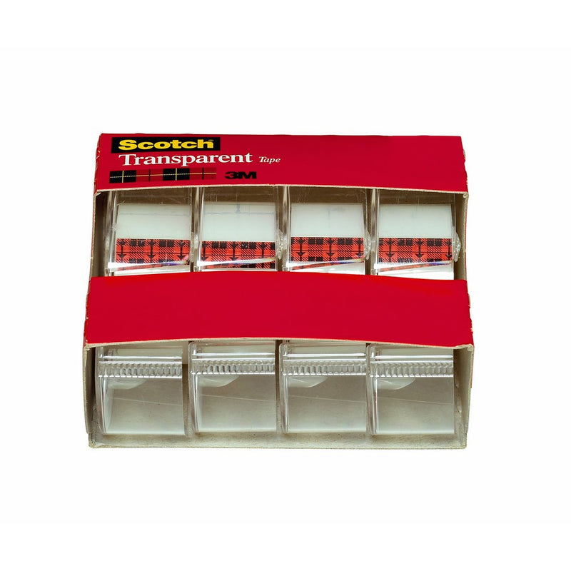 Scotch Transparent Tape, Clear Finish, Versatile, 3/4 x 850 Inches, 4 Rolls (4814)