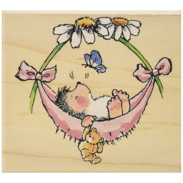 Penny Black Penny Black Mounted Rubber Stamp 3 by 3.25-Inch, Baby Hammock