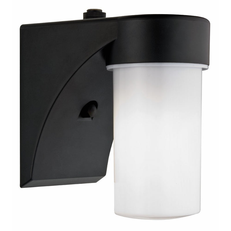 Lithonia Lighting OSC 13F 120 P LP BL M6 Outdoor Cylinder Wall Light with Dusk to Dawn Photocell, Black