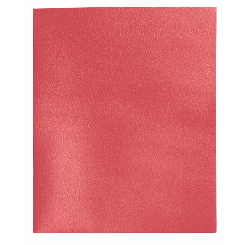School Smart Heavy Duty 2 Pocket Folder - 8 1/2 x 11 inch - Pack of 25 - Red