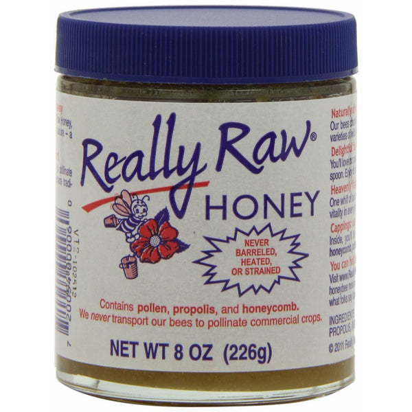 Really Raw Raw Honey, 8-Ounce (Pack of 4)