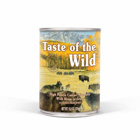 Taste of the Wild High Prairie Grain Free Protein Real Meat Recipe Natural Wet Canned Dog Food a Stew with Real Roasted Bison & Venison 13.2oz, Case of 12