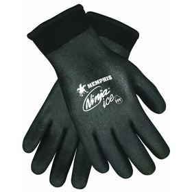 Memphis Glove N9690FCM Ninja Ice FC Nylon Back Double Layer Gloves with Full Dipped HPT Coating, Black, Medium, 1-Pair