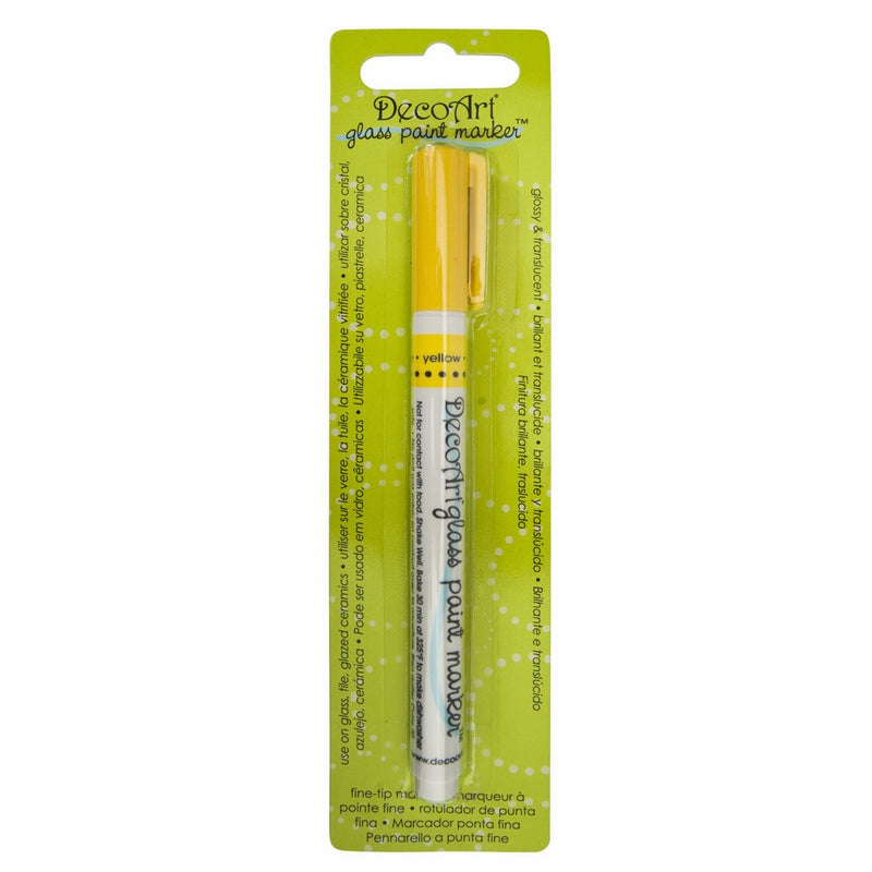 DecoArt Glass Paint Marker, Yellow