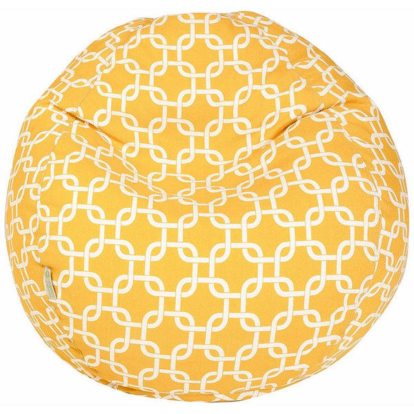 Majestic Home Goods Classic Bean Bag Chair - Links Giant Classic Bean Bags for Small Adults and Kids (28 x 28 x 22 Inches) (Yellow)