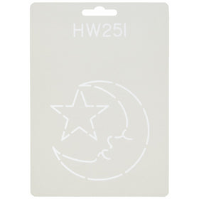Sten Source HW-251 Quilt Stencils by Hari Walner, 3-1/2-Inch, Moon and Star