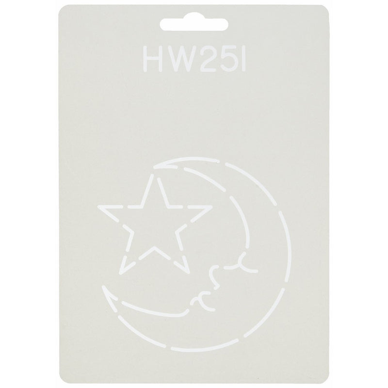 Sten Source HW-251 Quilt Stencils by Hari Walner, 3-1/2-Inch, Moon and Star