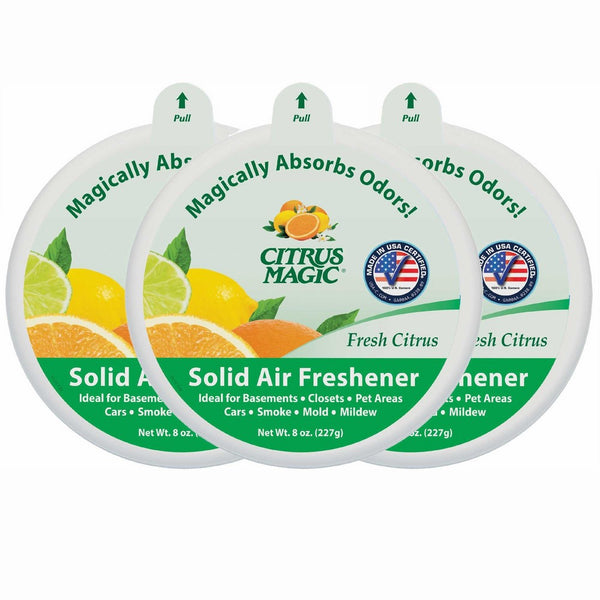 Citrus Magic Solid Air Freshener Fresh Citrus, Pack of 3, 8-Ounces Each