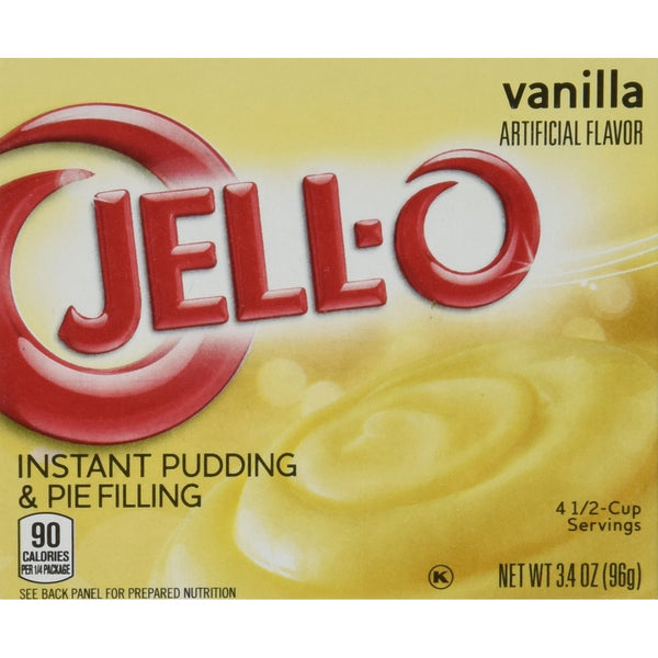 JELL-O Jello Instant Pudding and Pie Filling 4 Boxes (Vanilla)3.4 net oz