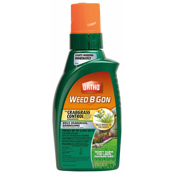 Ortho Weed B Gon Weed Killer for Lawns Plus Crabgrass Control Concentrate 32oz (Not Sold in HI, NY)