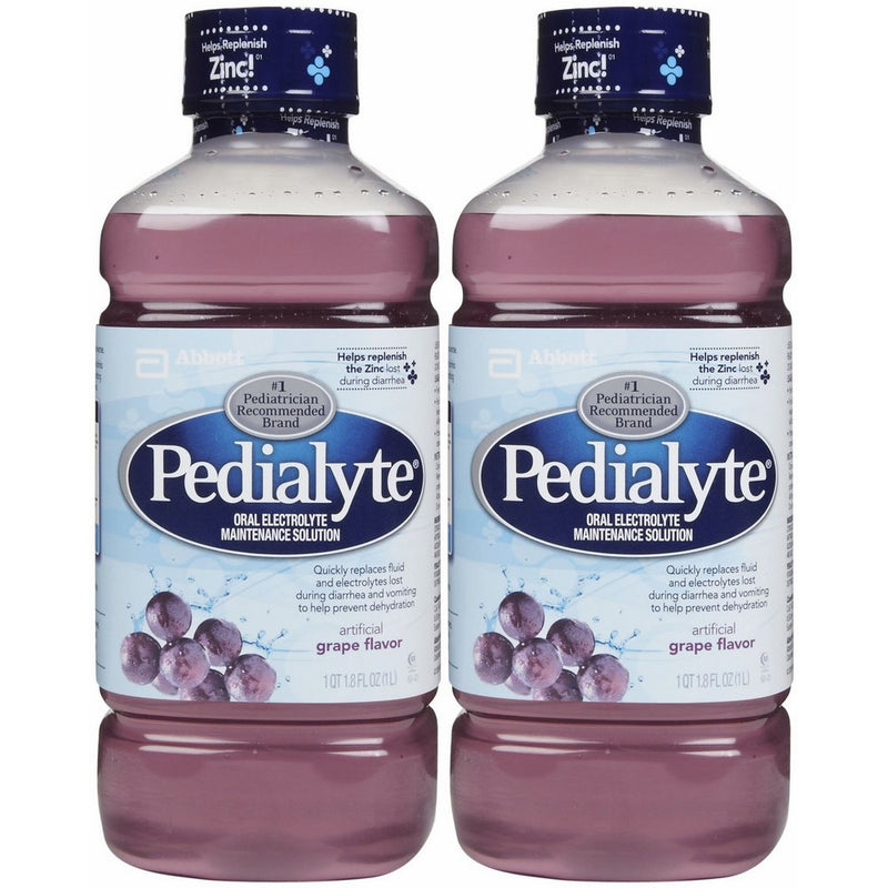 Pedialyte Oral Electrolyte Solution - Grape - 1 lt - 2 pk