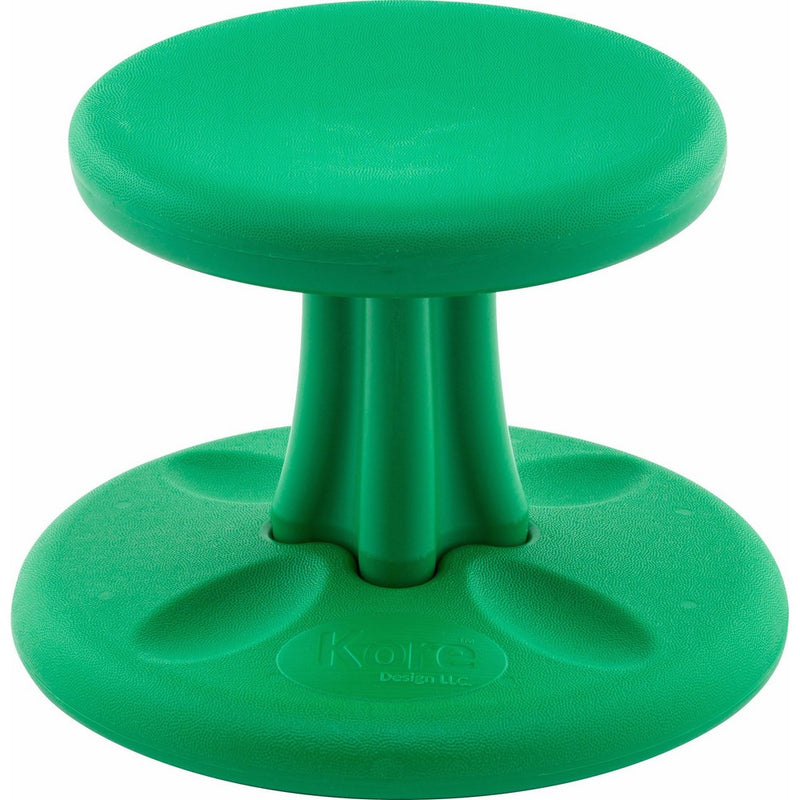 Kore Patented WOBBLE Chair | Now with Antimicrobial Protection | Stem Flexible Seating | Made in the USA - Active Sitting for Kids - Toddler, Green (10in)