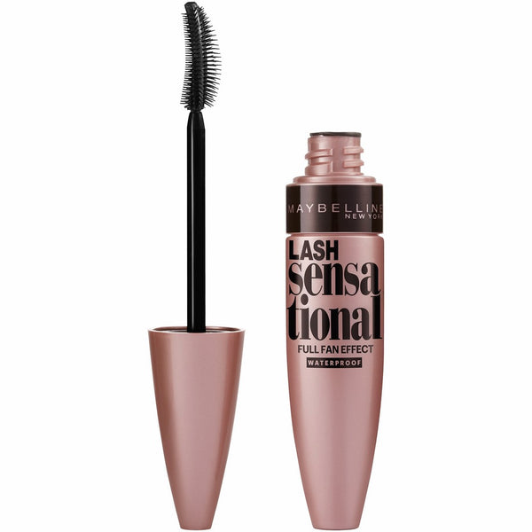 Maybelline Makeup Lash Sensational Waterproof Mascara, Very Black Waterproof Mascara, 0.3 fl oz