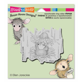 Stampendous Cling Rain Flower Rubber Stamp