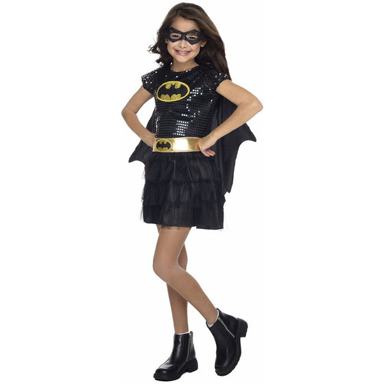 Rubie's Costume DC Superheroes Batgirl Sequin Dress Child Costume, Small