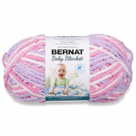 Bernat Baby Blanket Yarn - (6) Super Bulky Gauge - 10.5 oz - Pretty Girl - Single Ball Machine Wash & Dry
