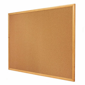 Quartet Cork Bulletin Board, 4 x 3 Feet, Corkboard, Oak Finish Frame (304)