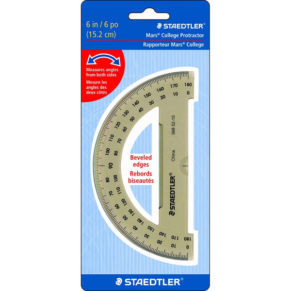 Staedtler(R) Semicircular 6in. Protractor, Clear