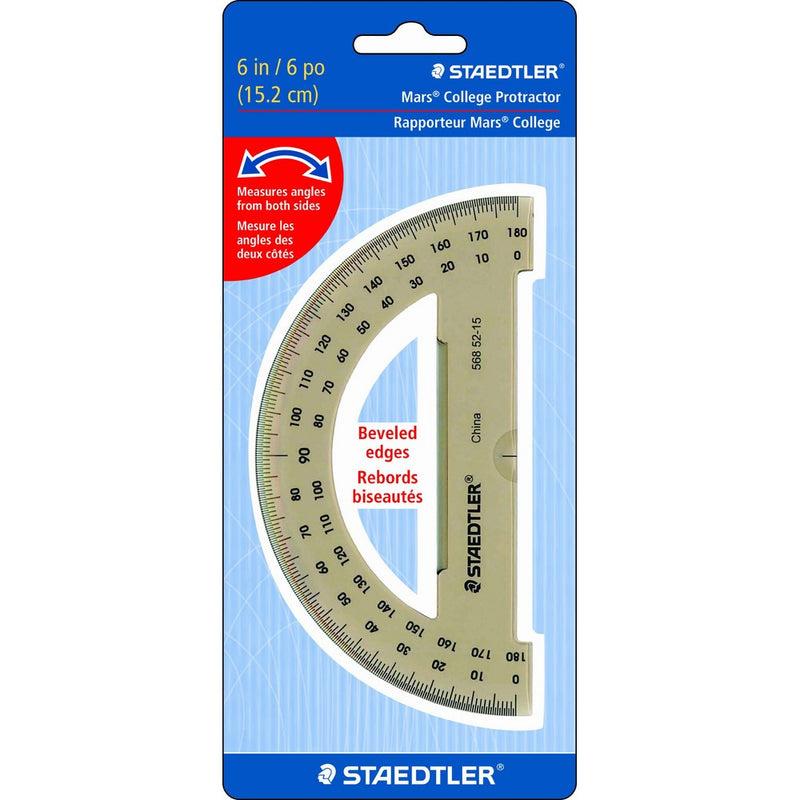 Staedtler(R) Semicircular 6in. Protractor, Clear