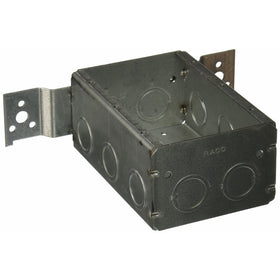 Hubbell-Raco 686 2-1/2-Inch Deep 3 Gang Switch Box, Welded with 1/2-Inch Setback Side Bracket and (10) Concentric (Knockouts