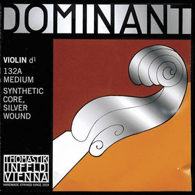Thomastik Dominant 4/4 Violin D String Medium Silver-Perlon