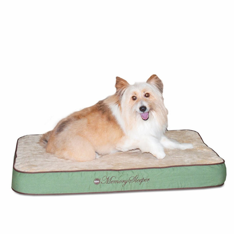 K&H Pet Products Memory Sleeper Memory Foam Pet Bed Medium Sage 23" x 35"