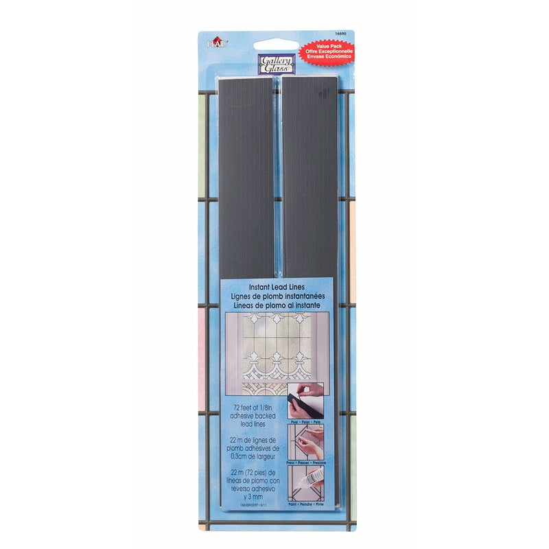 Gallery Glass Instant Lead Lines, 72 ft 1/8" Thick, 16690