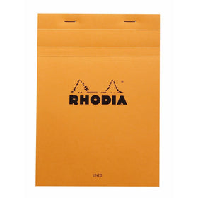 Rhodia Classic French Paper Pads ruled with margin 6 in. x 8 1/4 in. orange