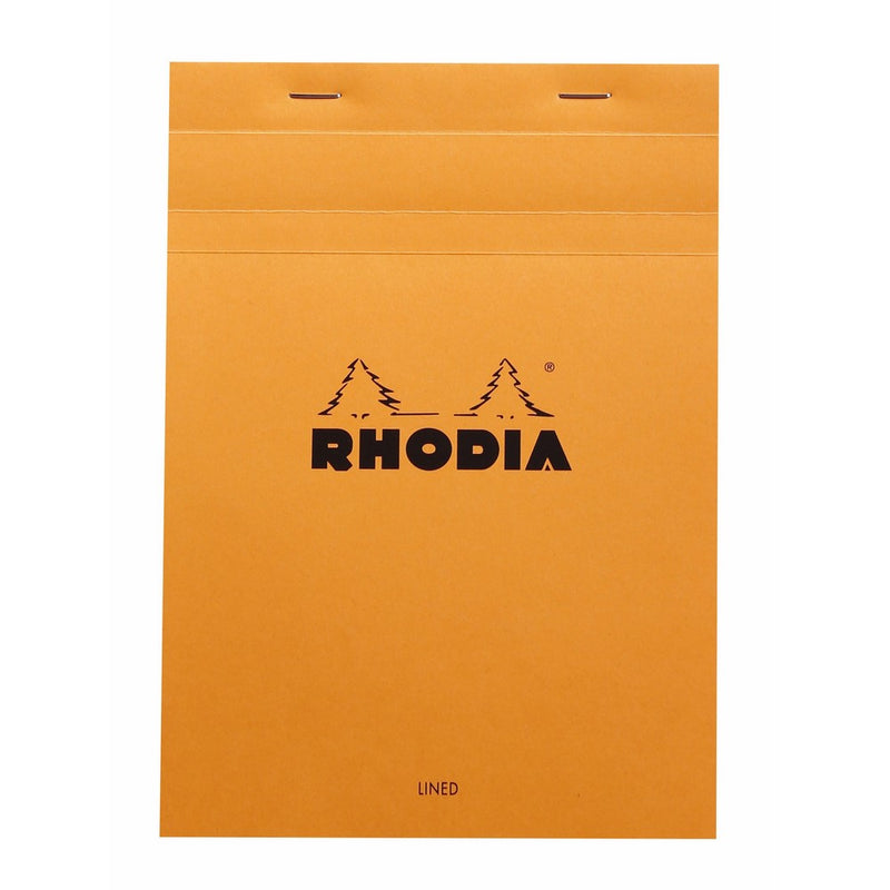 Rhodia Classic French Paper Pads ruled with margin 6 in. x 8 1/4 in. orange