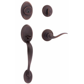 Kwikset Chelsea Single Cylinder Handleset w/Tustin Lever featuring SmartKey in Venetian Bronze