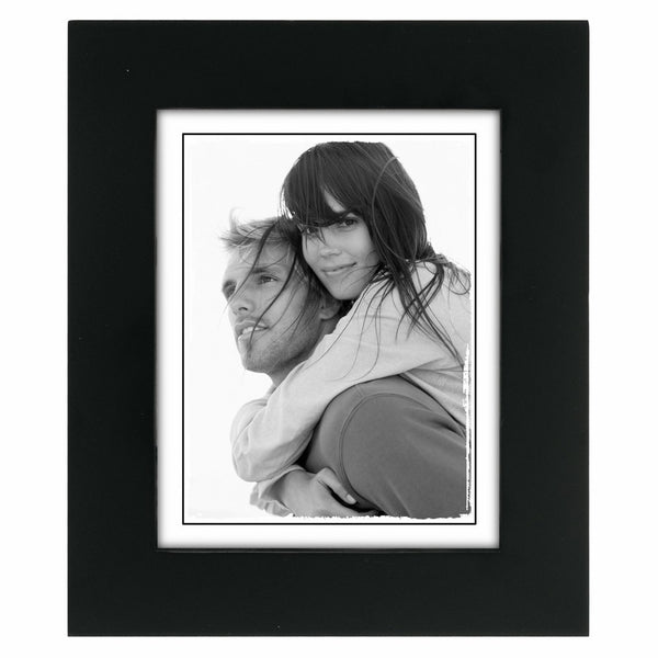 Malden 4x5 Picture Frame - Wide Real Wood Molding, Real Glass - Black