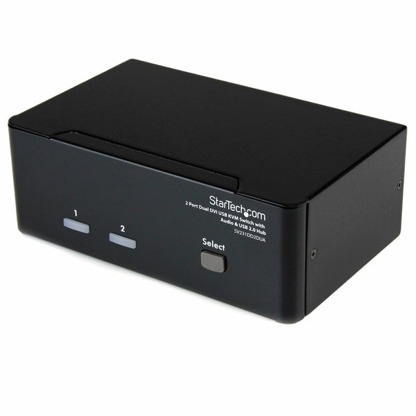 StarTech.com 2 Port Dual DVI USB KVM Switch with Audio and USB 2.0 Hub (SV231DD2DUA)