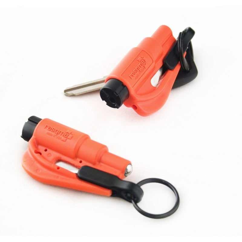 resqme The Original Keychain Car Escape Tool, Made in USA (Orange) - Pack of 2