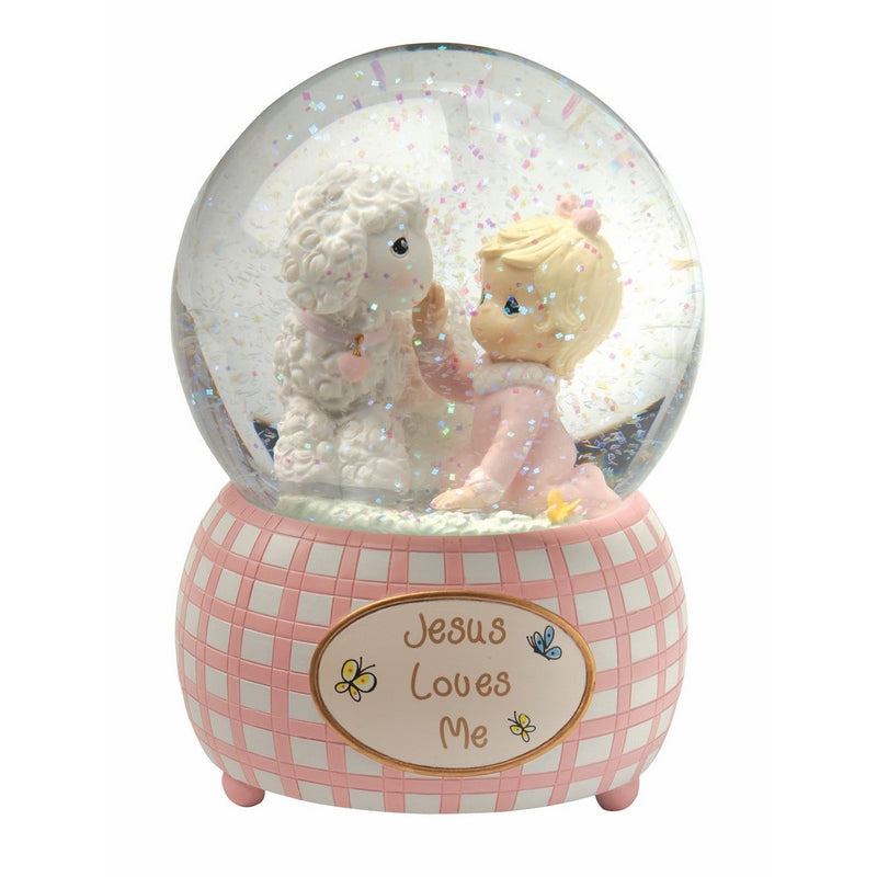 Precious Moments,Jesus Loves Me, Snow Globe, Resin, Girl, 102403