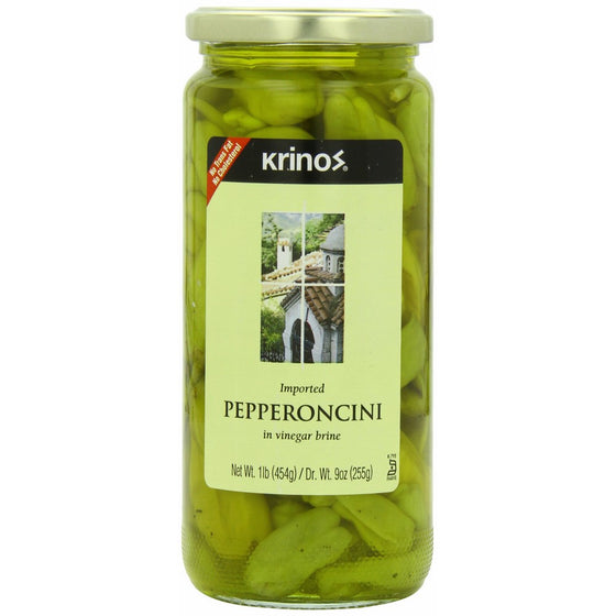 Krinos Salonika Pepperoncini, 16 Ounce