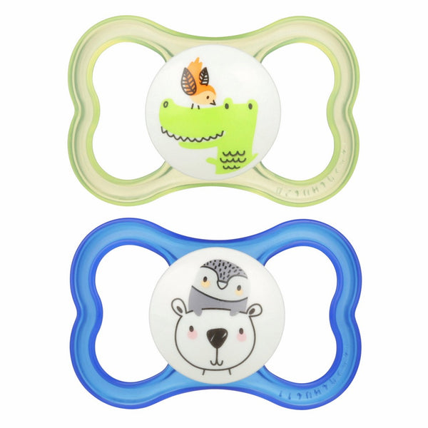 MAM Air Orthodontic Pacifier, Boy, 6 Months, 2-Count